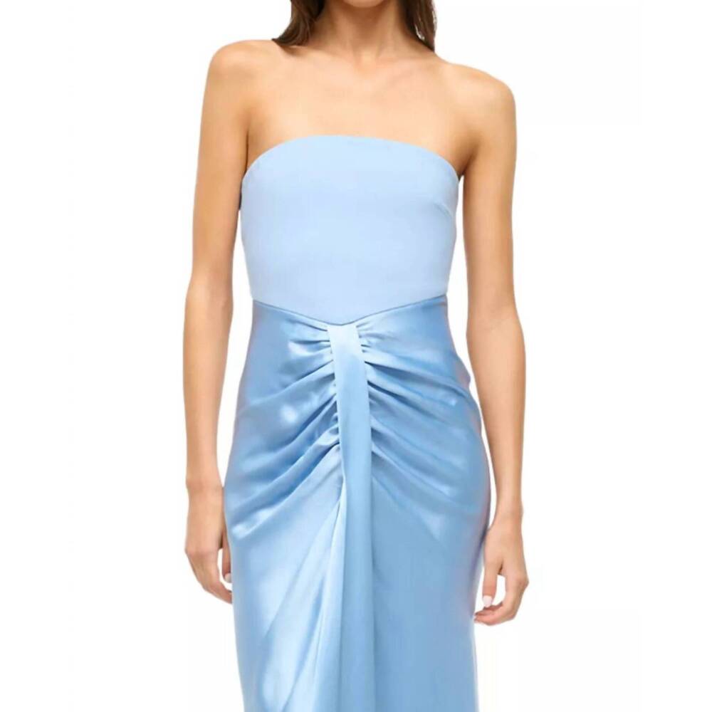 NEW STAUD wayfaring mixed media dress in blue - Picture 2 of 2